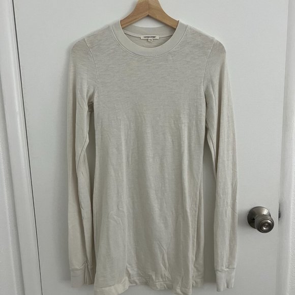 COTTON CITIZEN TOKYO LONG SLEEVE MINI DRESS WHITE - Picture 4 of 4